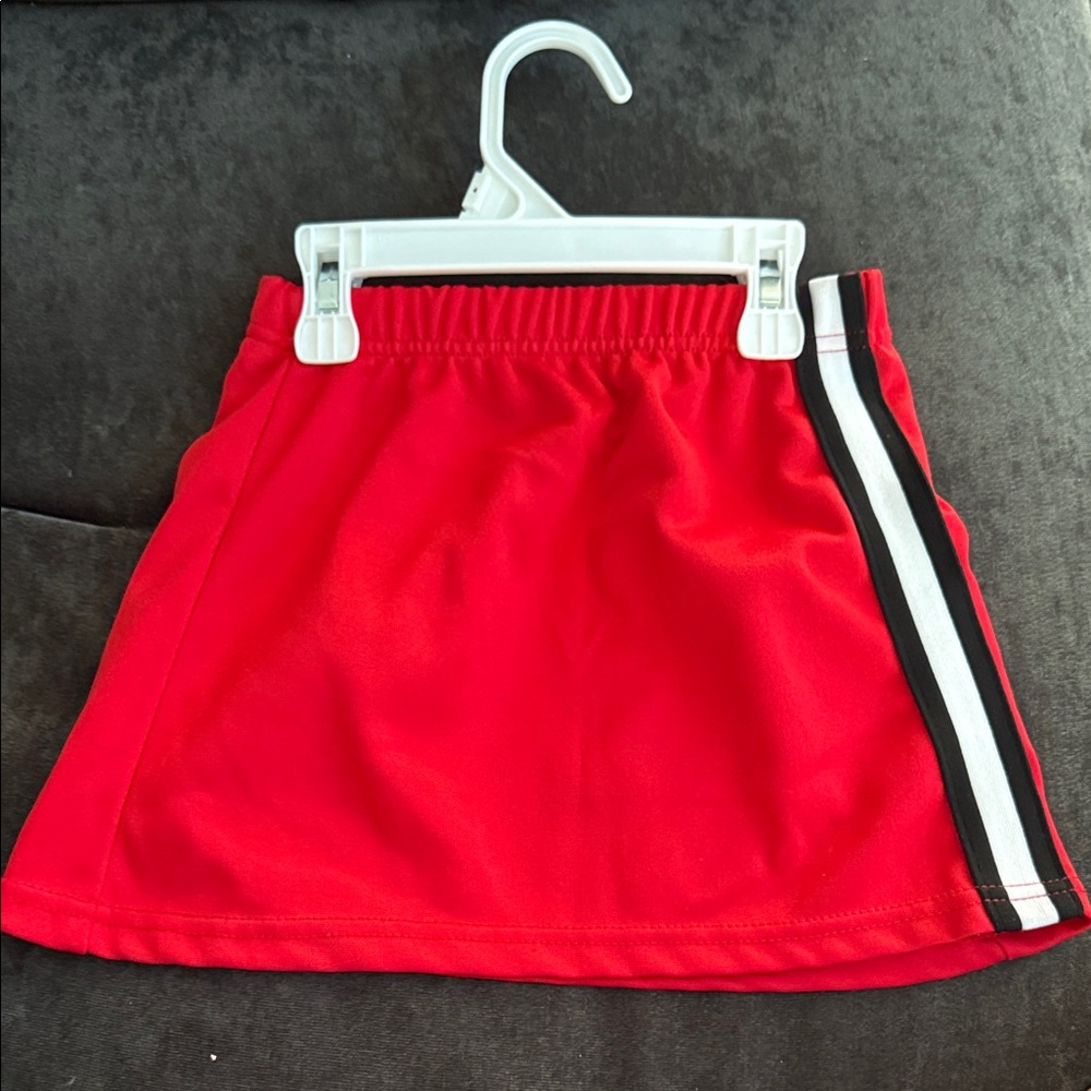 Red Kids Skirt with Stripe